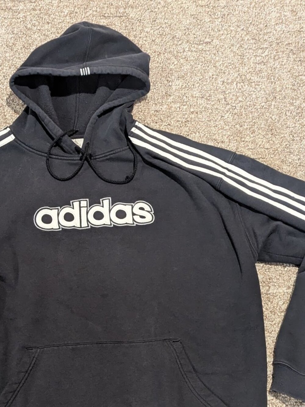 Vintage Adidas Essentials 3-Stripes Training Hoodie